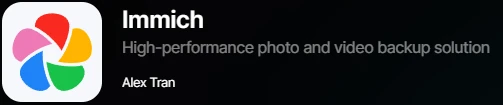 Immich AppStore